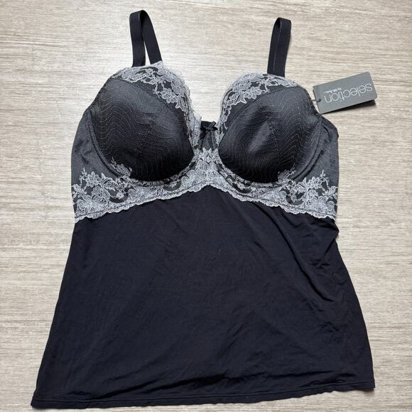 Ulla Popken Other - Selection Ulla Popken Bra Camisole Bralette Chemise Babydoll Lace 44D NWT